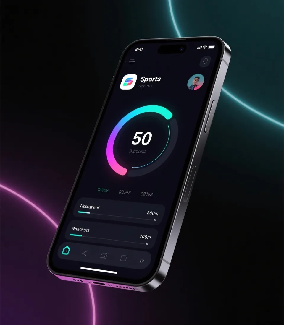 官方體育 App 介面示意圖