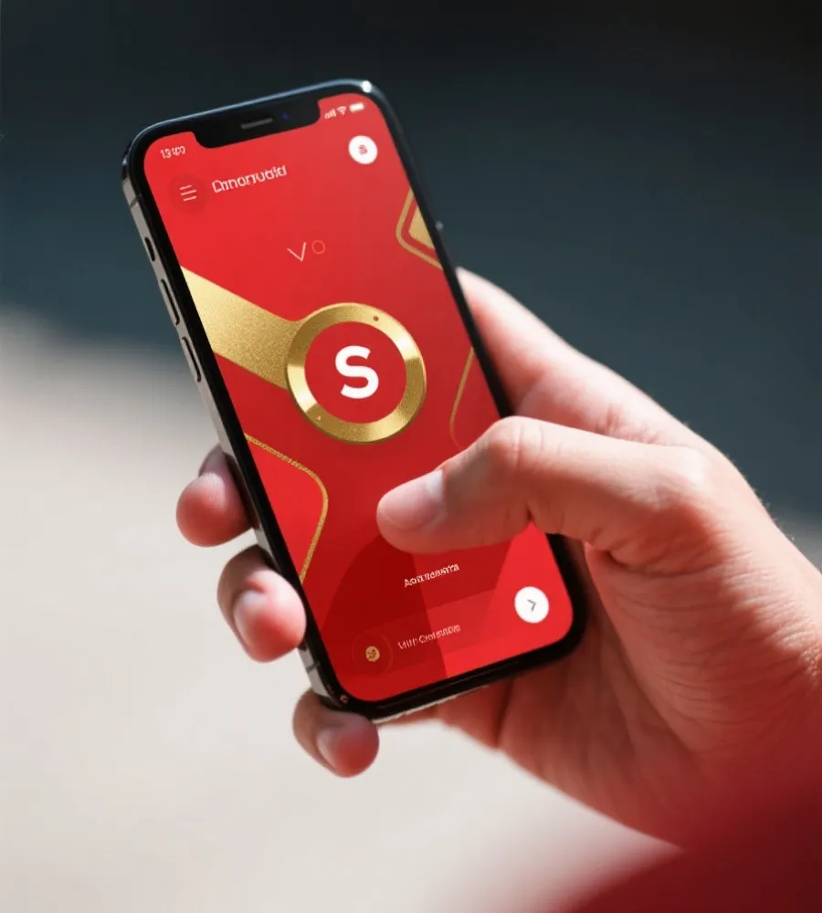 手機操作體育應用程式示意圖